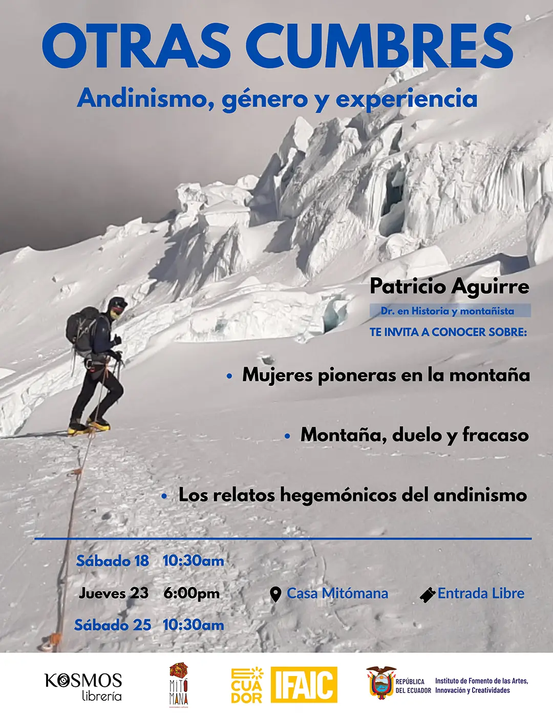Afiche Taller Otras Cumbres adninismo, género y experiencia