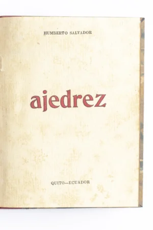 Portada de Libro Ajedrez de Humberto Salvador Kosmos Librería