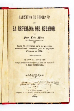 Portada de Libro Catecismo de geografía de Juan León Mera Kosmos Librería