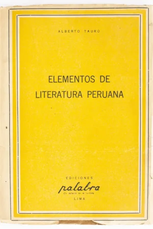 Portada libro Elementos de la Literatura Peruana de Alberto Tauro Kosmos Librería
