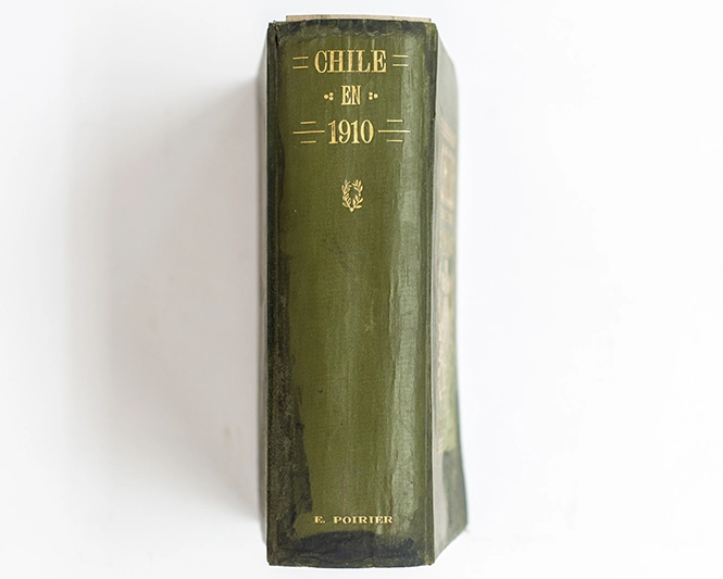 Lomo del libro Chile en 1910 Kosmos Librería