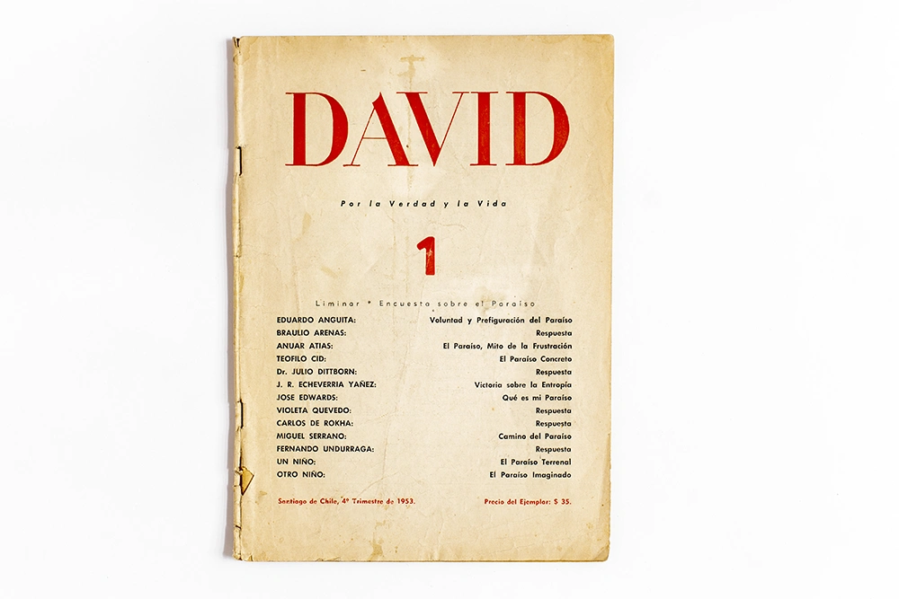 Portada de la revista David de Eduardo Anguita Kosmos Librería